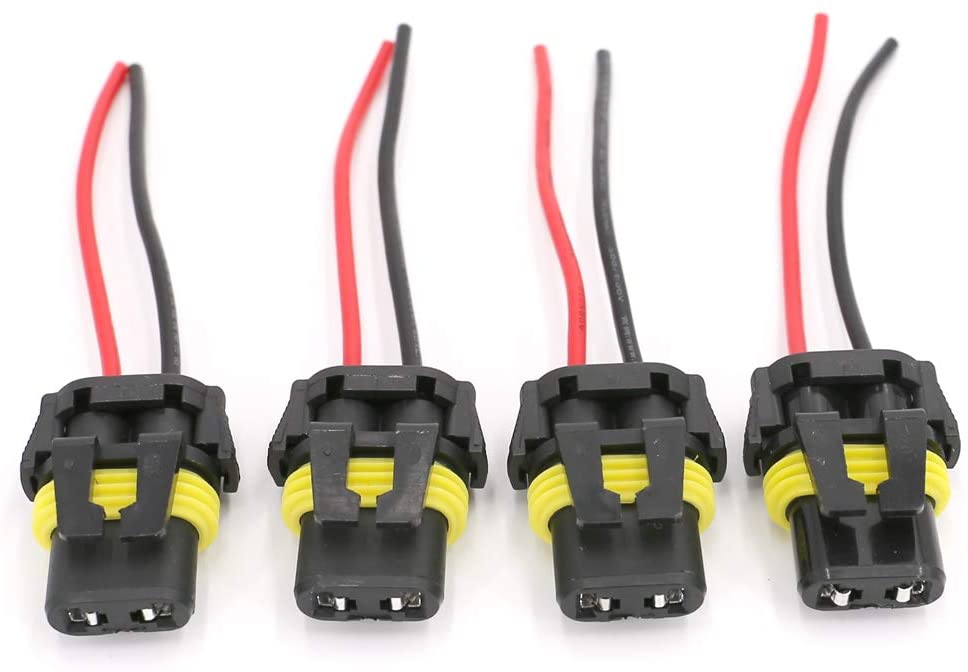 UTSAUTO H11 H8 880 881 Female Adapter Wiring Harness Sockets Wire 12V for Headlights Fog Lights 4pcs