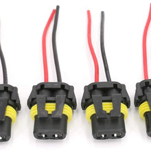 UTSAUTO H11 H8 880 881 Female Adapter Wiring Harness Sockets Wire 12V for Headlights Fog Lights 4pcs