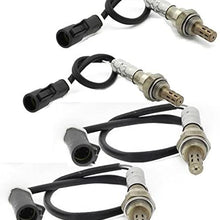 Kwiksen 4pcs Oxygen Sensor 1 Sensor 2 Upstream Downstream Replacement for Ford Expedition 4.6L/5.4 1999 2000 2001 2002 Replacement for F-150 F250 4.2/4.6L/5.4L 1999 Replacement 234-4046 234-4127