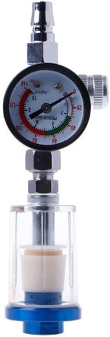 0-180Psi Air Pressure Regulator Gauge Spray Gun & In-Line Water Trap Filter Tool