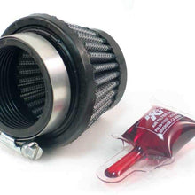 K&N Universal Clamp-On Air Filter: High Performance, Premium, Washable, Replacement Filter: Flange Diameter: 1.875 In, Filter Height: 2 In, Flange Length: 0.625 In, Shape: Round Tapered, RC-2550