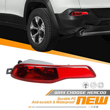 HERCOO Rear Bumper Reflector Driver Passenger Side Light Lamp Lens Cover Compatible with Jeep Cherokees 2014 2015 2016 2017 2018