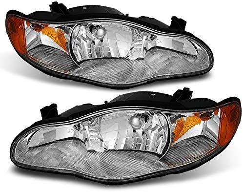 For Chevy Monte Carlo [OE Style] Chrome Headlights Replacement Driver/Passenger Head Lamps Pair New