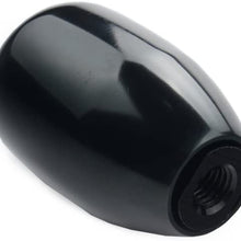 DEWHEL 5 Speed Manual Shift Knob M10x1.25 Screw On Aluminum for Nissan Mazda Mitsubishi (Black)