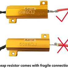 4Pcs Aaron 50W 6ohm Load Resistors - Fix LED Bulb Fast Hyper Flash Turn Signal Blink Error Code (Resistors get very hot during working)