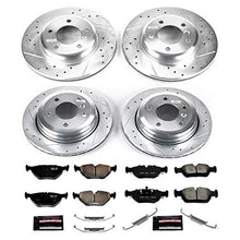 Power Stop K874 Front and Rear Z23 Carbon Fiber Brake Pads with Drilled & Slotted Brake Rotors Kit