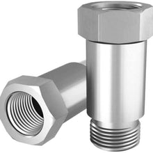 2PCS O2 Defouler Straight M18 x 1.5 fits Header and Exhaust Pipes Stainless Steel