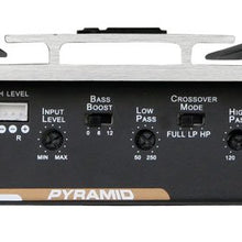 2 Channel Car Stereo Amplifier - 5000W High Power 2-Channel Bridgeable Audio Sound Auto Small Speaker Amp Box w/ MOSFET, Crossover, Bass Boost Control, Silver Plated RCA Input Output - Pyramid PB3818