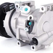 LFJD A/C Air Conditioner Compressor Kit，A/C Compressor & Clutch Fits 12-16 H-yun-dai Ac-cent 1.6L 12-15 KI-A Rio 1.6L