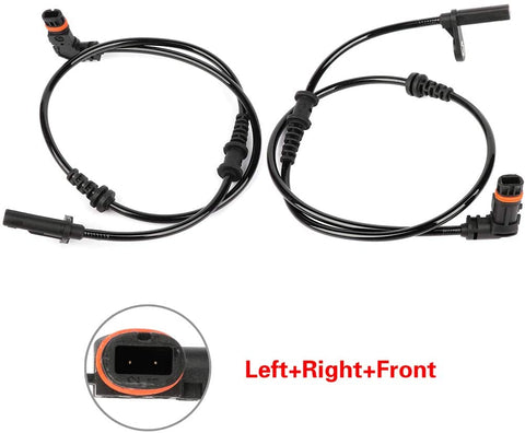 cciyu 2PCS ABS Wheel Speed Sensor, Left+Right+Front ABS Sensor ALS1860 5S11029 fit for 2010-2013 Mercedes-Benz C200, 2007-2009 Mercedes-Benz C230, 2010-2013 C250, 2013 Mercedes-Benz C180