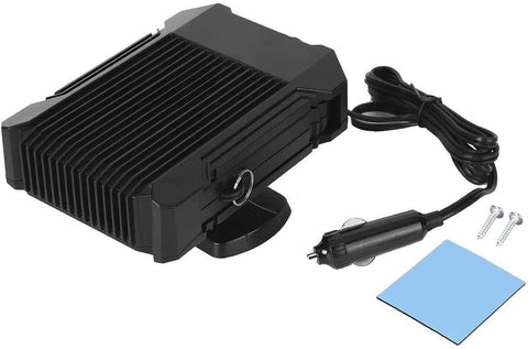 Qiilu Car Heater Fan, Universal Car Heating Fan Vehicle Portable Windshield Snow Fog Frost Removal DC12V/24V