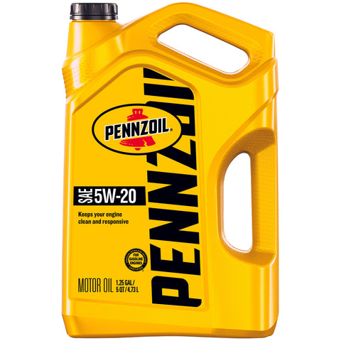 (6 Pack) Pennzoil 5W-20 Conventional Motor Oil, 5 qt,