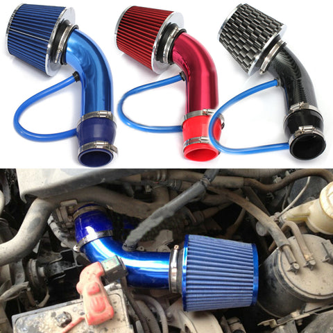 Universal 2.5'' - 3.0'' Performance Cold Air Intake Filter Alumimum Induction Pipe air intake hoses Hose System