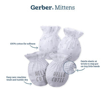 Gerber Baby Boy or Girl Gender Neutral Organic Mittens, 8-Pack
