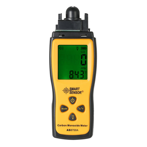 SMART SENSOR Handheld Carbon Monoxide Meter with High CO Gas Tester Monitor Detector Gauge LCD Display Sound and Light Alarm 0-1000ppm