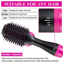 Hot Air Brush,Hair Dryer Brush, One Step Hair Dryer & Volumizer, Styler for Straightening, Curling, Salon Negative Ion Ceramic Electric Blow Dryer Rotating Straightener Curl Brush