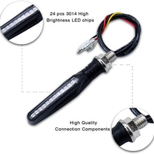 LivTee Super Bright 4PCS Motorcycle Indicators Flowing Turn Signal Brake Lights & Daytime Running Lights 12V for Motorbike Scooter Quad Cruiser Harley Kawasaki Yamaha Suzuki Off Road, White/Red/Amber