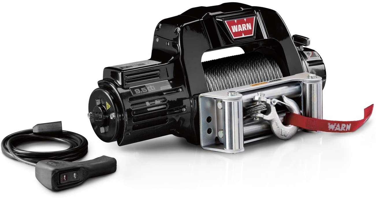 WARN 97550 9.5cti Series 12V Electric Winch with Steel Cable Rope: 5/16