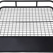 SUR-SOUL 48" x 40" Universal Roof Rack Car Top Cargo Basket，Cargo Car Top Luggage Carrier Basket，Roof Rack for Truck，Maximum Load for Basket: 250lbs