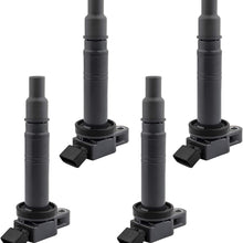 Ignition Coil Pack Set of 4 Replacement for Toyota Corolla Celica GT Matrix Mitsubishi Pontiac Vibe Lancer Coils Replaces 9091902239 C1249 UF247-L4 1.8L