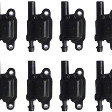 Motorhot Pack of 8 Straight Boot Ignition Coils fit for Chevy GMC Cadillac Hummer H2 H3 V8 Compatible with UF413 12570616