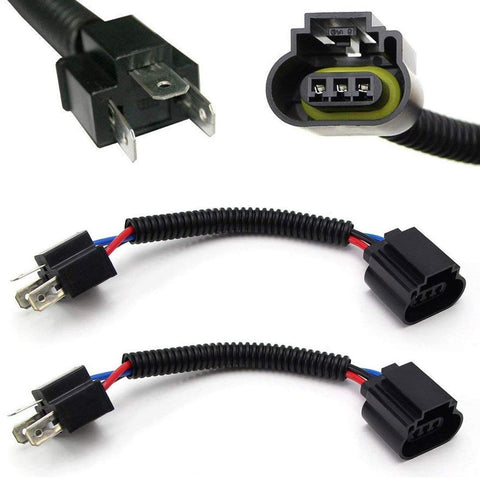 iJDMTOY (2) H4 9003 to H13 9008 Pigtail Wire Wiring Harness Adapters for H4/H13 Headlight Conversion Retrofit