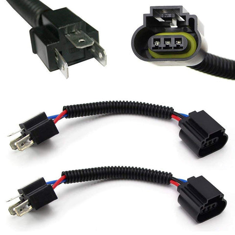 (2) iJDMTOY H4 9003 To H13 9008 Pigtail Wire Wiring Harness Adapters Compatible With H4/H13 Headlight Conversion Retrofit