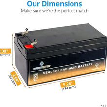 SLA Replacement Battery for 12V 3.2AH AGM Battery- Replaces BP3-12 ES3-12 PS-1230 PW1203- Chrome Battery