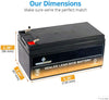 SLA Replacement Battery for 12V 3.2AH AGM Battery- Replaces BP3-12 ES3-12 PS-1230 PW1203- Chrome Battery