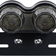 ANKIA 40-LED 40W Motorcycle Tail Light Integrated Running Lamp Brake&Turn Signal Light with License Plate Bracket for Harly Motorcycle Street Bike Cruiser Chopper (Black)