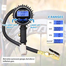 A ABIGAIL Digital Tire Inflator with Pressure Gauge 250 PSI Air Chuck and Compressor Accessories w/Rubber Hose Lock on Air Chuck and Quick Connect Coupler