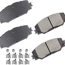 INEEDUP Ceramic Brakes Pads Front with hardware fit for 2010-2012 for Lexus HS250h,2009-2010 for Pontiac Vibe,for Scion xB xD,for Toyota Corolla Matrix Prius V RAV4