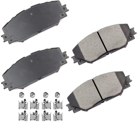 INEEDUP Ceramic Brakes Pads Front with hardware fit for 2010-2012 for Lexus HS250h,2009-2010 for Pontiac Vibe,for Scion xB xD,for Toyota Corolla Matrix Prius V RAV4