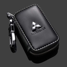 Gaocar Auto Parts Car Key case for Lexus,Genuine Leather Car Smart Key Chain Keychain Holder Metal Hook and Keyring Zipper Bag for Remote Key Fob - Black (for Lexus)