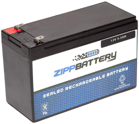 SLA Replacement Battery for 12V 9.5AH T2 Battery- AGM SLA Battery- Maintenance Free- Zipp Battery