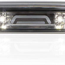 for 99-07 Chevrolet (Chevy) Silverado GMC Sierra 1500 2500 3500 HD Classic, LED Third 3rd Brake Light Reverse Light Rear Cargo Lamp High Mount Stop light Chrome Housing (Clear)