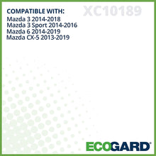 ECOGARD XC10189 Premium Cabin Air Filter Fits Mazda CX-5 2013-2019, 3 2014-2018, 6 2014-2019, 3 Sport 2014-2016