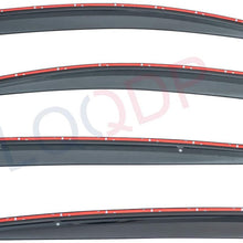 LQQDP 4pcs Smoke Tint With Chrome Trim Outside Mount Tape On/Clip On Style PVC Sun Rain Guard Vent Shade Window Visors Fit 11-15 Kia Optima