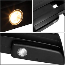 Left Side Black Power Heated Amber LED Signal Side Towing Mirror w/Puddle Light Replacement for Ford F-150 04-14