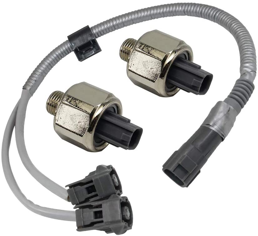 89615-12090 2Pcs Detonation Knock Sensor & Harness 89615-12050 for Toyota Lxus Avalon Camry ES300(KS159 with Wiring)