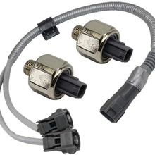 89615-12090 2Pcs Detonation Knock Sensor & Harness 89615-12050 for Toyota Lxus Avalon Camry ES300(KS159 with Wiring)
