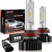 SEALIGHT H11/H8/H9 LED Headlight Bulbs X1 Series 12 CSP Chips 6000LM 6000K Xenon White Non-polarity