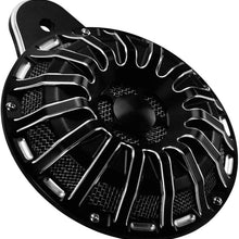 HDBUBALUS Motorcycle CNC Horn Speaker Fit for Harley Big Twin 1991-2017 Touring 1999-2016