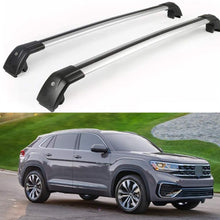 UDP 2Pcs Aluminum Lockable Roof Rack Cross Bars Crossbar Baggage Luggage Rack Fits for VW Volkswagen Atlas Cross Sport 2020 2021 - Silver