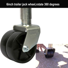 uyoyous Swivel Trailer Tongue Jack with 6" Dual Wheels -1500 lbs Capacity RV Trailer Tongue Jack Marine Boat Trailer Jack Bolt-On Twin Towing Track Caster 10 Inches Vertical Travel