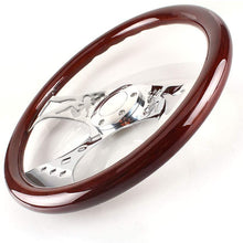Top10 Racing 380mm 15" Inch Grant Classic Nostalgia Style Wood Grain Steering Wheel Slotted 3 Spoke Steering Wheel Riveted Light Wood Grip (Girl pattern)