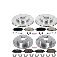 Power Stop K6495 Front & Rear Brake Kit with Drilled/Slotted Brake Rotors and Z23 Evolution Ceramic Brake Pads