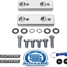 Supreme Suspensions - Sway Bar Brackets For 2005-2020 Toyota Tacoma 2003-2009 Toyota 4Runner and 2007-2009 Toyota FJ Cruiser 2WD 4WD High-Density Delrin Sway Bar Drop Brackets (Silver)