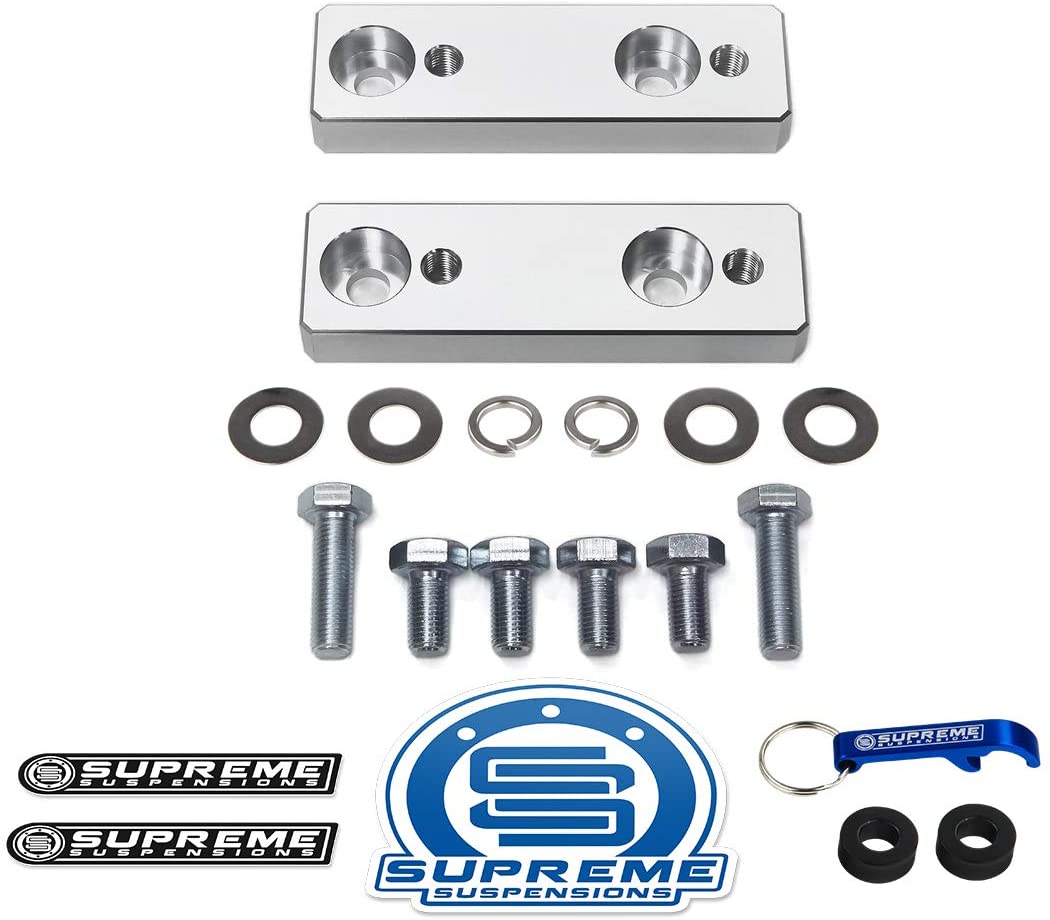 Supreme Suspensions - Sway Bar Brackets For 2005-2020 Tacoma 2003-2009 4Runner and 2007-2009 FJ Cruiser 2WD 4WD High-Density Delrin Sway Bar Drop Brackets (Silver)