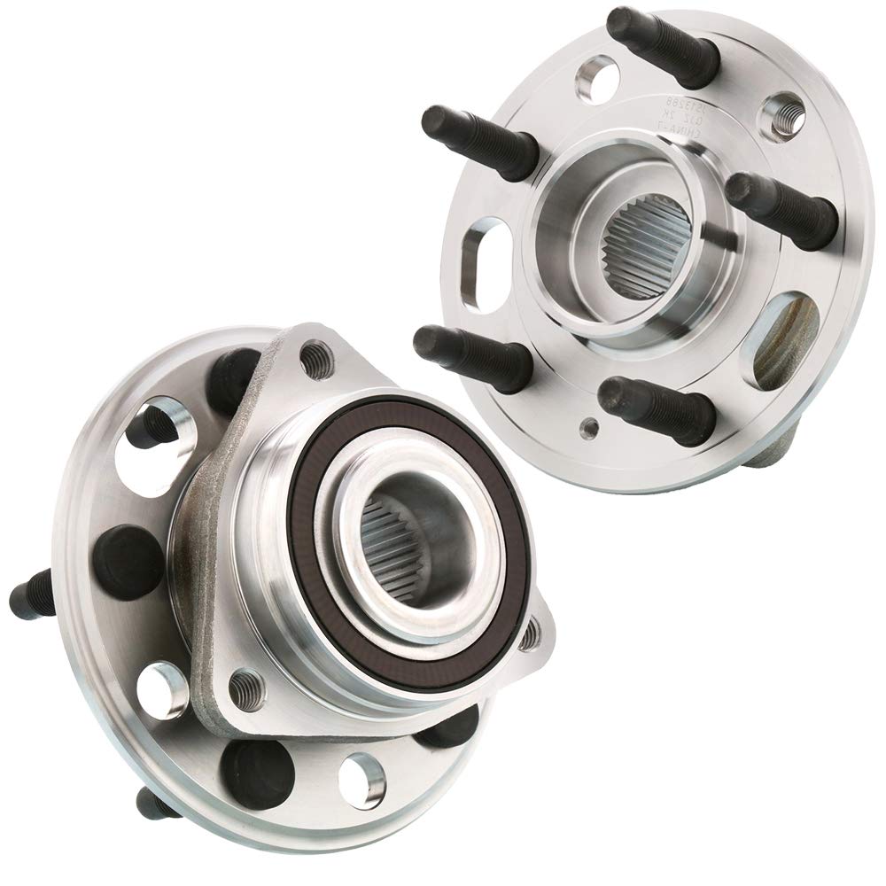 [2-Pack/Pair] QJZ 513288 Wheel Hub & Bearing Assembly for Buick Regal, Lacrosse | Cadillac CTS, XTS | Chevrolet Equinox, Impala, Malibu | GMC Terrain | Saab 9-5 [Cross Reference: HA590486, BR930777]